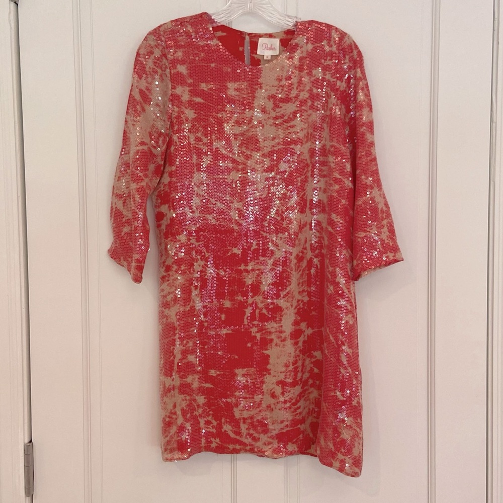 Parker Sequin and Silk Shift Dress